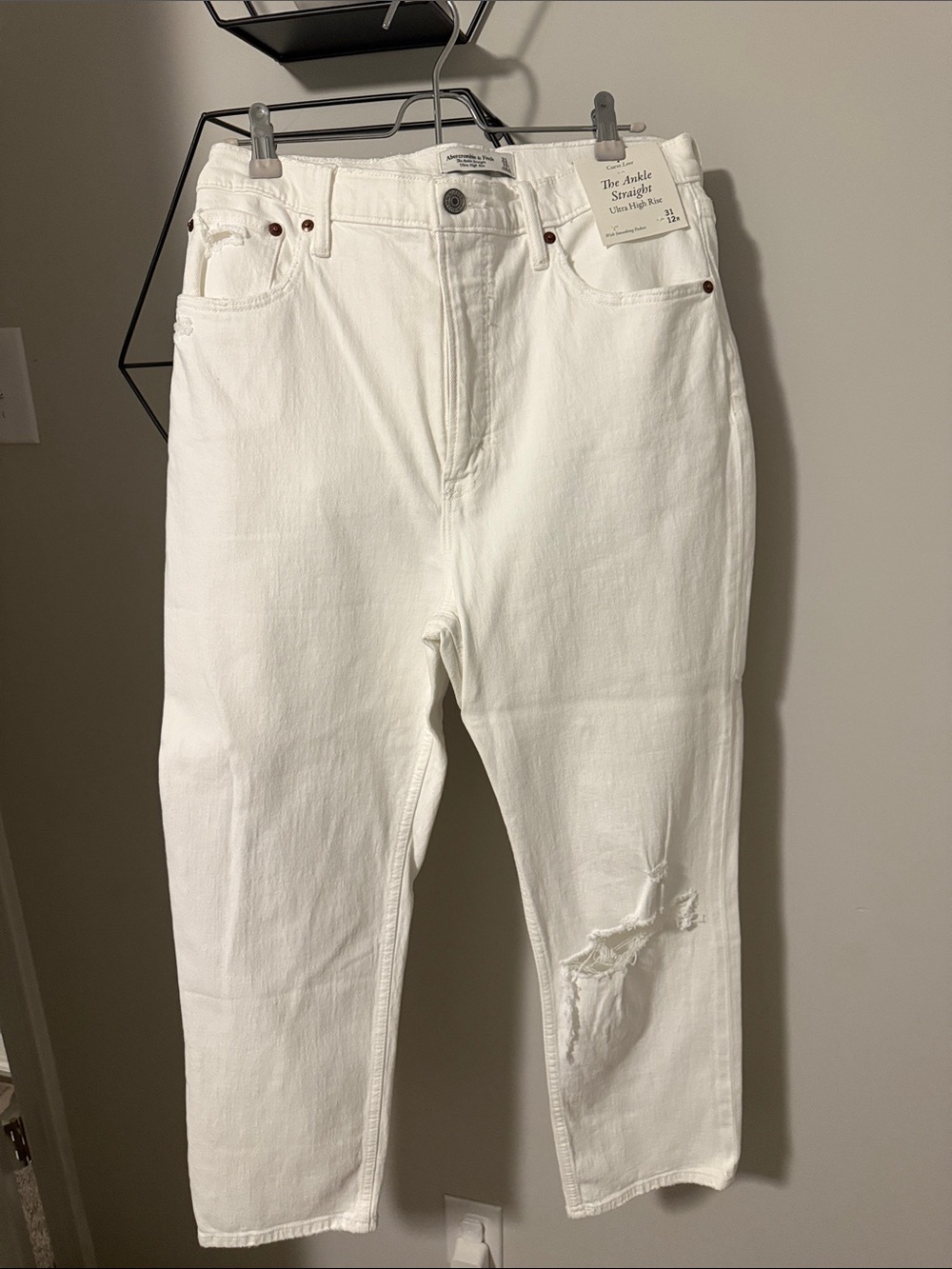 NWT Abercrombie The Curve Love Ankle Straight Ultra High Rise Pant